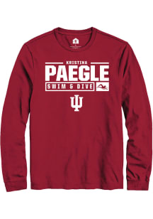 Kristina Paegle  Indiana Hoosiers Red Rally NIL Stacked Box Long Sleeve T Shirt