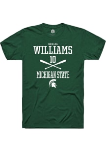 Nicklas Williams  Michigan State Spartans Green Rally NIL Sport Icon Short Sleeve T Shirt