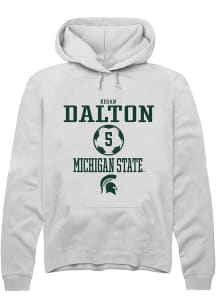 Regan Dalton  Rally Michigan State Spartans Mens White NIL Sport Icon Long Sleeve Hoodie