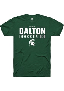 Regan Dalton  Michigan State Spartans Green Rally NIL Stacked Box Short Sleeve T Shirt