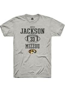 Bryce Jackson  Missouri Tigers Ash Rally NIL Sport Icon Short Sleeve T Shirt