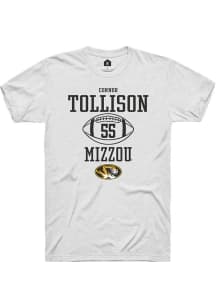 Connor Tollison  Missouri Tigers White Rally NIL Sport Icon Short Sleeve T Shirt
