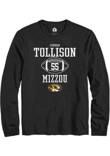 Connor Tollison  Missouri Tigers Black Rally NIL Sport Icon Long Sleeve T Shirt