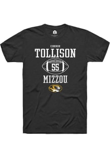 Connor Tollison  Missouri Tigers Black Rally NIL Sport Icon Short Sleeve T Shirt