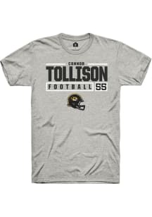 Connor Tollison  Missouri Tigers Ash Rally NIL Stacked Box Short Sleeve T Shirt