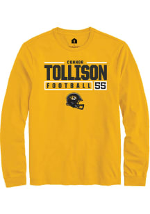 Connor Tollison  Missouri Tigers Gold Rally NIL Stacked Box Long Sleeve T Shirt