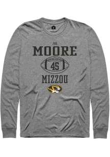 Joe Moore  Missouri Tigers Grey Rally NIL Sport Icon Long Sleeve T Shirt