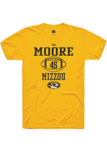 Joe Moore  Missouri Tigers Gold Rally NIL Sport Icon Short Sleeve T Shirt