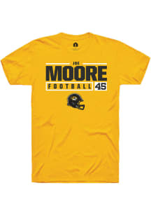 Joe Moore  Missouri Tigers Gold Rally NIL Stacked Box Short Sleeve T Shirt