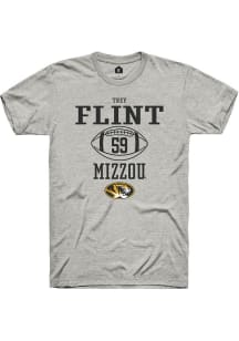 Trey Flint  Missouri Tigers Ash Rally NIL Sport Icon Short Sleeve T Shirt
