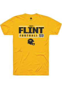 Trey Flint  Missouri Tigers Gold Rally NIL Stacked Box Short Sleeve T Shirt