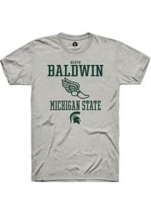 Heath Baldwin Ash Michigan State Spartans NIL Sport Icon Short Sleeve T Shirt