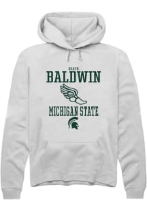 Heath Baldwin Rally Mens White Michigan State Spartans NIL Sport Icon Hooded Sweatshirt