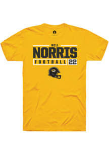Will Norris  Missouri Tigers Gold Rally NIL Stacked Box Short Sleeve T Shirt