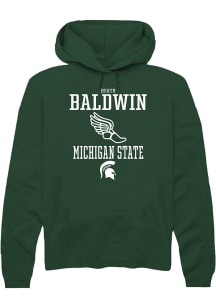 Heath Baldwin Rally Mens Green Michigan State Spartans NIL Sport Icon Hooded Sweatshirt