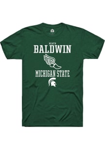 Heath Baldwin Green Michigan State Spartans NIL Sport Icon Short Sleeve T Shirt