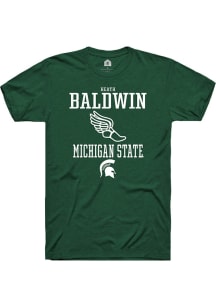 Heath Baldwin  Michigan State Spartans Green Rally NIL Sport Icon Short Sleeve T Shirt