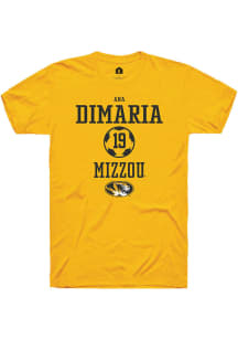 Ana DiMaria  Missouri Tigers Gold Rally NIL Sport Icon Short Sleeve T Shirt