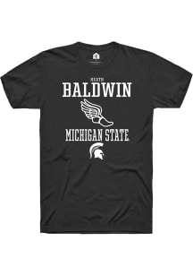 Heath Baldwin  Michigan State Spartans Black Rally NIL Sport Icon Short Sleeve T Shirt