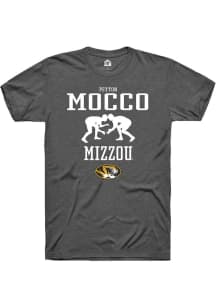 Peyton Mocco  Missouri Tigers Dark Grey Rally NIL Sport Icon Short Sleeve T Shirt
