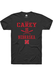 Dylan Carey Black Nebraska Cornhuskers NIL Sport Icon Short Sleeve T Shirt