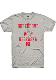 Lani Breedlove Ash Nebraska Cornhuskers NIL Sport Icon Short Sleeve T Shirt