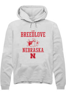 Lani Breedlove Rally Mens White Nebraska Cornhuskers NIL Sport Icon Hooded Sweatshirt