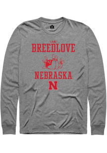 Lani Breedlove Rally Mens Graphite Nebraska Cornhuskers NIL Sport Icon Tee