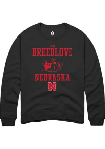 Lani Breedlove Rally Mens Black Nebraska Cornhuskers NIL Sport Icon Crew Sweatshirt
