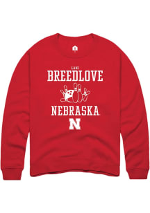 Lani Breedlove Rally Mens Red Nebraska Cornhuskers NIL Sport Icon Crew Sweatshirt