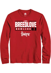 Lani Breedlove Rally Mens Red Nebraska Cornhuskers NIL Stacked Box Tee