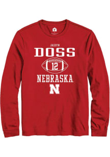jaidyn Doss Rally Mens Red Nebraska Cornhuskers NIL Sport Icon Tee