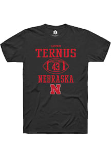 Landon Ternus  Nebraska Cornhuskers Black Rally NIL Sport Icon Short Sleeve T Shirt