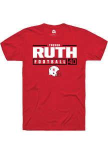 Trevor Ruth  Nebraska Cornhuskers Red Rally NIL Stacked Box Short Sleeve T Shirt