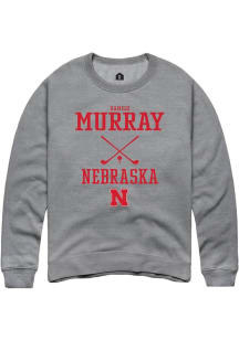 Hamish Murray Rally Mens Graphite Nebraska Cornhuskers NIL Sport Icon Crew Sweatshirt
