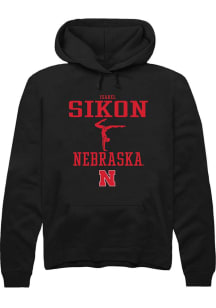 Isabel Sikon Rally Mens Black Nebraska Cornhuskers NIL Sport Icon Hooded Sweatshirt