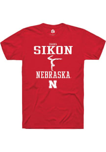 Isabel Sikon Red Nebraska Cornhuskers NIL Sport Icon Short Sleeve T Shirt