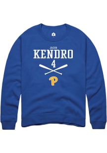 Jacob Kendro Rally Mens Blue Pitt Panthers NIL Sport Icon Crew Sweatshirt