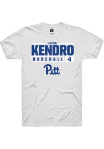 Jacob Kendro  Pitt Panthers White Rally NIL Stacked Box Short Sleeve T Shirt