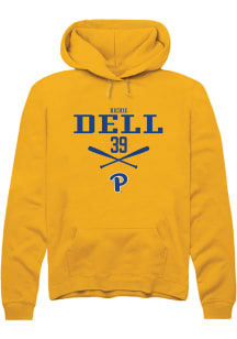 Richie Dell  Rally Pitt Panthers Mens Gold NIL Sport Icon Long Sleeve Hoodie
