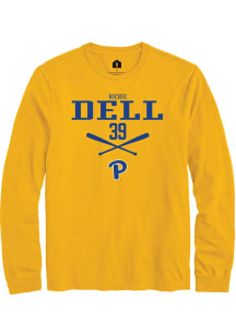 Richie Dell  Pitt Panthers Gold Rally NIL Sport Icon Long Sleeve T Shirt
