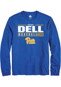 Richie Dell  Pitt Panthers Blue Rally NIL Stacked Box Long Sleeve T Shirt
