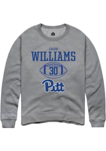 Caleb Williams  Rally Pitt Panthers Mens Graphite NIL Sport Icon Long Sleeve Crew Sweatshirt
