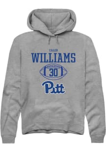 Caleb Williams  Rally Pitt Panthers Mens Grey NIL Sport Icon Long Sleeve Hoodie