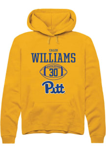 Caleb Williams  Rally Pitt Panthers Mens Gold NIL Sport Icon Long Sleeve Hoodie