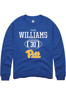 Caleb Williams  Rally Pitt Panthers Mens Blue NIL Sport Icon Long Sleeve Crew Sweatshirt
