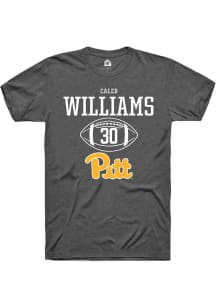 Caleb Williams  Pitt Panthers Dark Grey Rally NIL Sport Icon Short Sleeve T Shirt