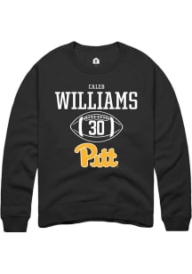 Caleb Williams  Rally Pitt Panthers Mens Black NIL Sport Icon Long Sleeve Crew Sweatshirt