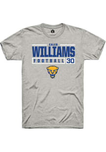 Caleb Williams  Pitt Panthers Ash Rally NIL Stacked Box Short Sleeve T Shirt
