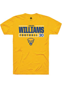 Caleb Williams  Pitt Panthers Gold Rally NIL Stacked Box Short Sleeve T Shirt